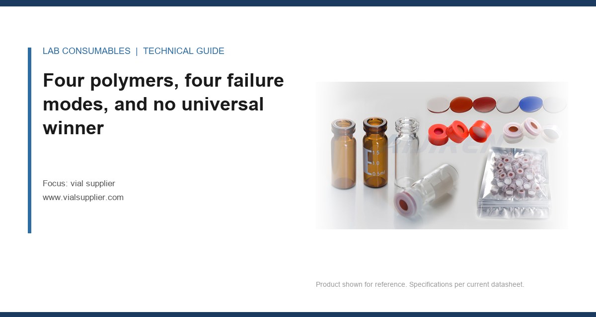 Four polymers, four failure modes, and no universal winner