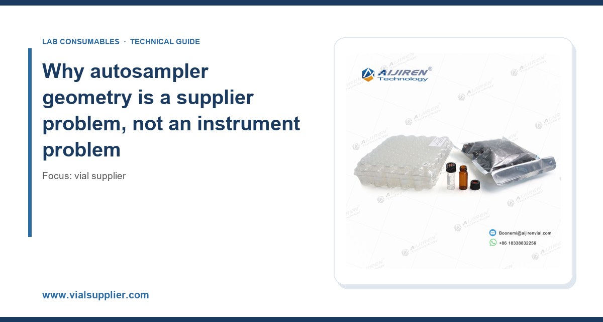 Why autosampler geometry is a supplier problem, not an instrument problem