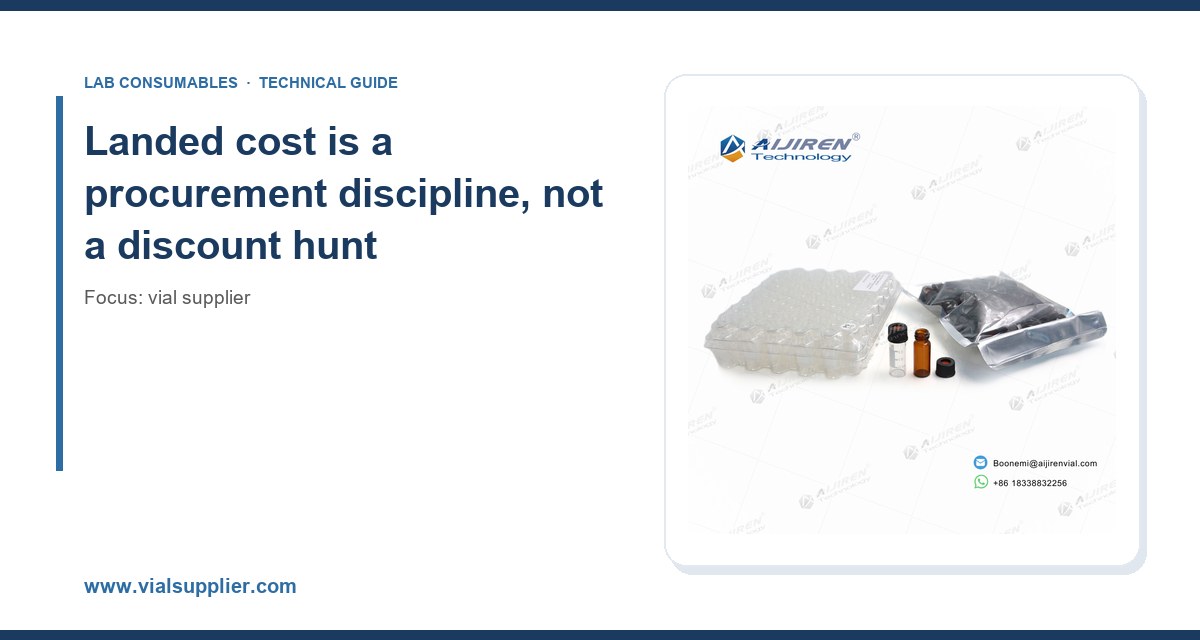 Landed cost is a procurement discipline, not a discount hunt