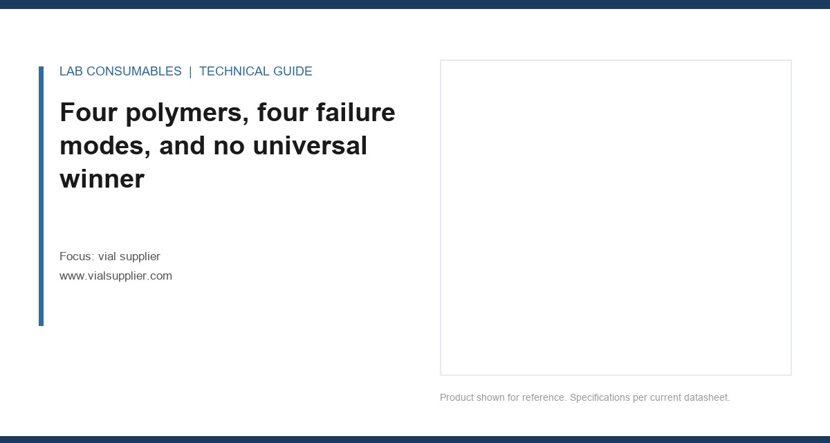 Four polymers, four failure modes, and no universal winner
