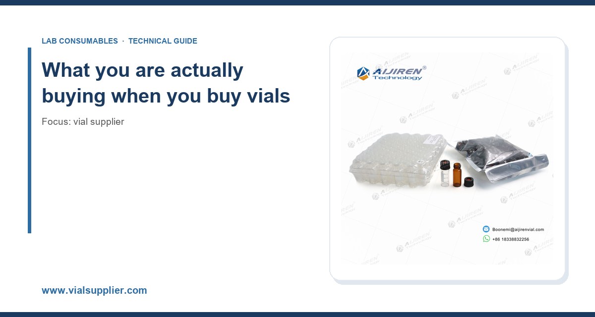 What you are actually buying when you buy vials